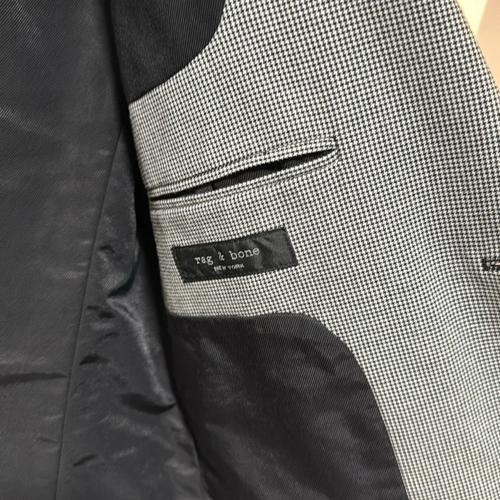 Rag & Bone houndstooth wool blazer size 38 - Picture 2 of 5